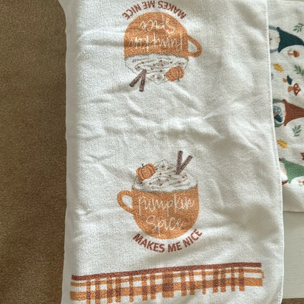 Set of Two Fall Hand Towels